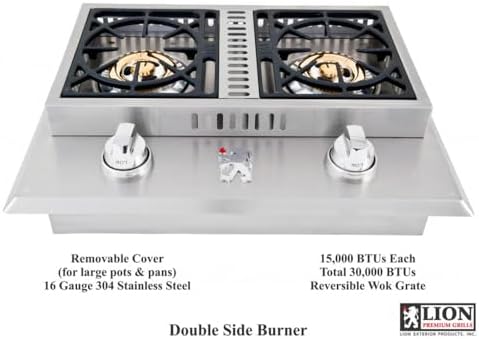 Lion Premium Grills L1634 Natural Gas Double Side Burner, 26-3/4 by 20-1/2-Inch - Image 3