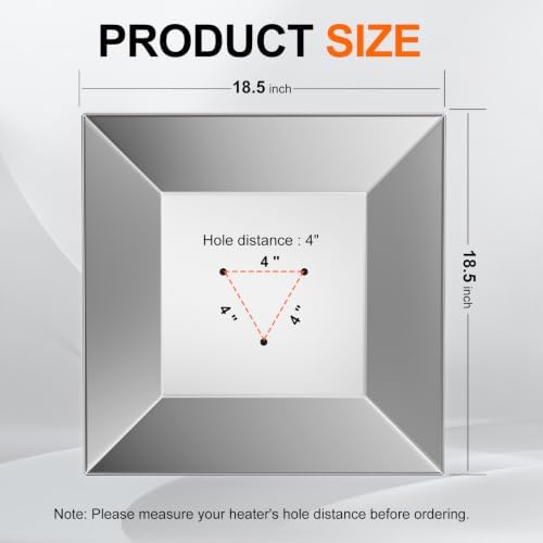 4-Sided Square Patio Heater Reflector Shield – Hole Distance 4 Inches - Image 2