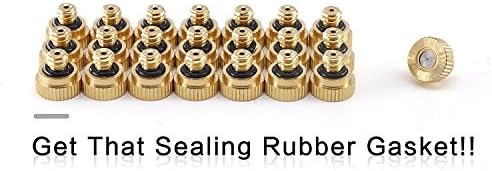 Brass Misting Nozzles for Outdoor Cooling System 22 pcs,0.012" Orifice (0.3 mm) 10/24 UNC by Aootech - Image 6
