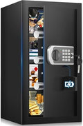 23.6" Tall Large Home Safe, 4.6 Cuft Safe Box with Fireproof Waterproof Bag by FOWORE