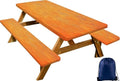 CAPSCEOLL Fitted Picnic Table Cover with Bench Covers 6ft - Burnt Orange by CAPSCEOLL