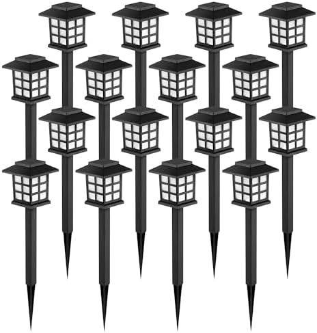 GIGALUMI Solar Lights Outdoor Waterproof 16 Pack, LED Garden Decor by GIGALUMI