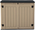 DWVO 35 Cuft Outdoor Horizontal Storage, Waterproof Resin Storage Shed by DWVO