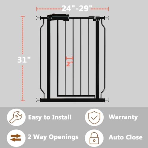 Fairy Baby 24-29 inch Narrow Baby Gate for Small Doorways Stairs Hallway - Image 2