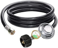 6 Feet Propane Regulator Hose with Tank Gauge for LP Gas Grill and Fire Pit by DOZYANT