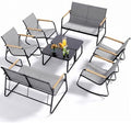 Ahomly 8-Piece Textilene Outdoor Patio Furniture Set, Gray by Ahomly