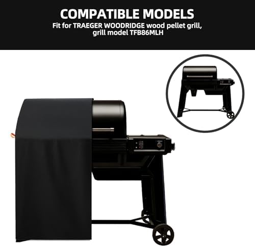 Pellet Grill Cover for Traeger Woodridge Smoker, Waterproof, Cover Only - Image 6