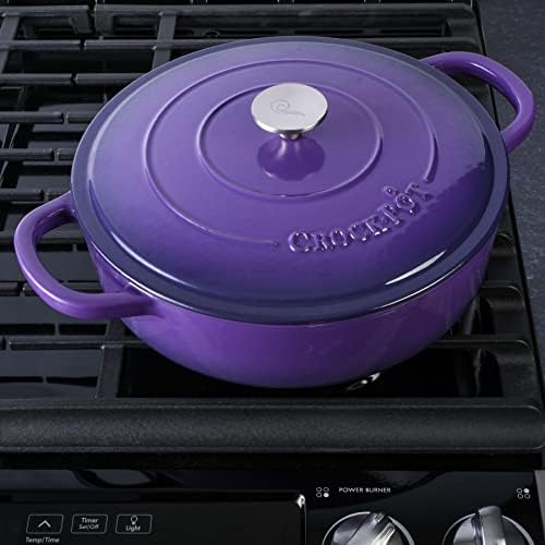 Crock-Pot Artisan Enameled Cast Iron Braiser W/Lid, 5 Quart, Lavender Purple - Image 7