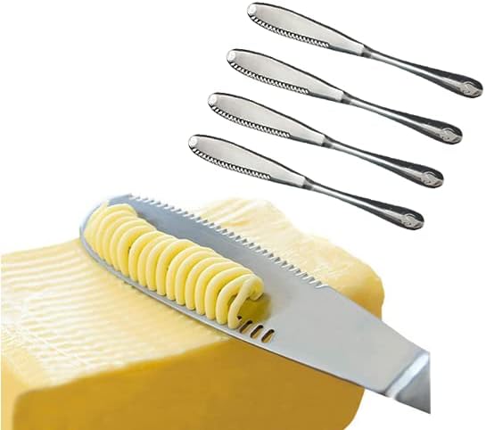 Simple preading Stainless Steel Butter Spreader knife, Butter Knife - 3 in 1 Kitchen Gadgets (4) by Worldwideinfluence