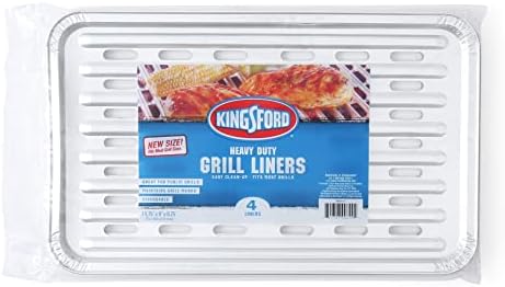 Kingsford Heavy Duty Disposable Grill Liners, 14.75 x 9 Inch, 4 Count by Kingsford