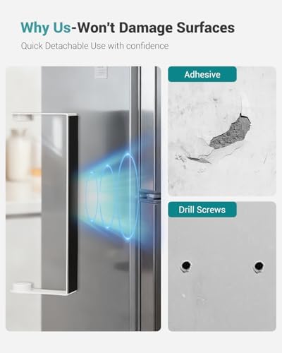 Paroto Magnetic Paper Towel Holder for Fridge, No Drilling, White - Image 4