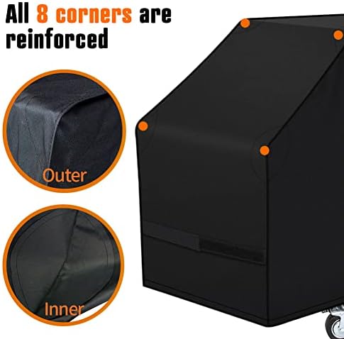 iCOVER 36 inch Griddle Cover for Blackstone, 600D Heavy Duty Waterproof Flat Top Grill Covers for 36" Grills 1554 1825 for Weber 36” Griddles with Support Pole - Image 4