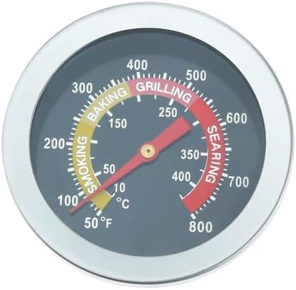 BBQ Charcoal Grill Thermometer, 2.05 Inch Stainless Steel Temperature Gauge Heat Indicator, Barbecue Grill Temperature Gauge for Pork Lamb Beef Meat Cooking by MOOTVGOO