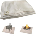40" Fire Pit Mat Fireproof Wood Stove Under Grill Mat with Solo Stove for Outdoor Wooden Deck BBQ Lawn by Unknown
