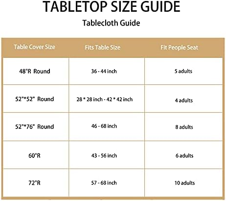 LUSHVIDA Round Tablecloth, Fitted Table Cloth for 45"-56" Tables, Champagne - Image 6