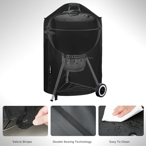 Suphomeware 18 Inch Kettle Grill Cover for Weber Original Charcoal Grills - Image 5