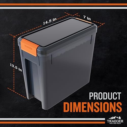 Traeger Grills BAC637 Stay Dry Pellet Storage Bin, 22lb, Locking Lid - Image 2