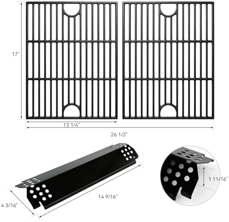720-0888N Grate & Heat Plate Parts Set for Nexgrill 5 Burner 720‑0888S Kit - Image 2