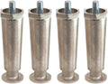 GSW FT-ZN4N 4 Pcs Adjustable Nickel Plated Appliance Leg 4" High Flanged Foot for Restaurant Equipment, Countertop Beverage Appliance by GSW