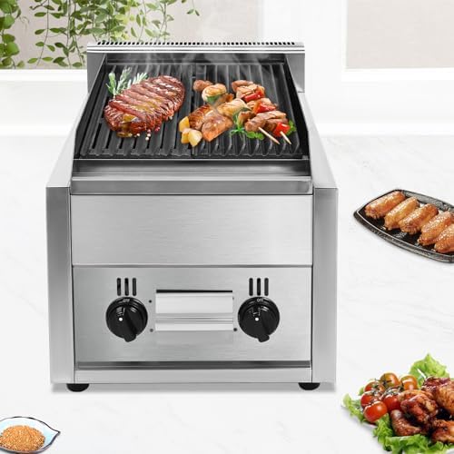 Commercial Countertop Gas Grill, Stainless Steel Gas Flat Top Griddle - Image 5