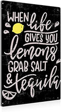 BEASTZHENG Funny Kitchen Lemon Tin Signs When Life Gives You Lemons Sign by BEASTZHENG
