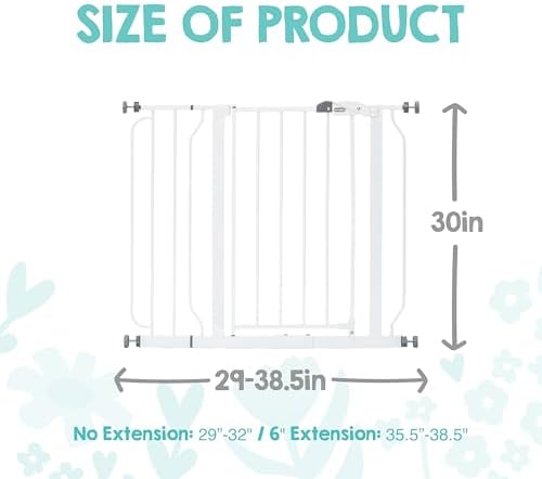 Regalo Safety 29"-38.5" Easy Step Baby Gate, Bottom of Stairs & Doorways - Image 2