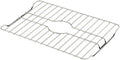 SunnyPoint 304 Stainless Steel Sink Protector Rack – Rust-Resistant Grid for Kitchen Sink Bottom, Scratch Prevention, Drainage Support – Fits Sinks 17.5" x 12.4", Center Drain Hole Required by SunnyPoint
