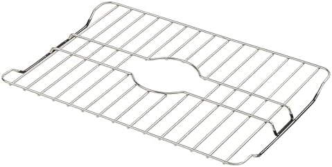 SunnyPoint 304 Stainless Steel Sink Protector Rack – Rust-Resistant Grid for Kitchen Sink Bottom, Scratch Prevention, Drainage Support – Fits Sinks 17.5" x 12.4", Center Drain Hole Required by SunnyPoint