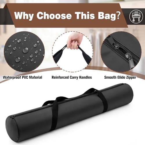 Abbylike 36 Inch PVC Heavy Duty Rotisserie Kit Storage Bag, Waterproof Grill Rotisserie Carrying Case with Reinforced Handles for Outdoor BBQ Grill Accessories - Image 4