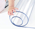 Wadrac Multi Size 1.5mm Thick Custom PVC Clear Rectangular Wipeable Vinyl Table Covering for Kitchen Dining Rooom Table Protector Plastic Tablecloth Furniture Office Protective Mat 42x83 in Waterproof by Wadrac