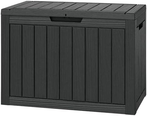 Outdoor Storage Waterproof Deck Box for Patio (50 Gallon, Black) by Unknown