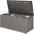 Outdoor Storage Waterproof Deck Box for Patio (150 Gallon, Grey) by Unknown