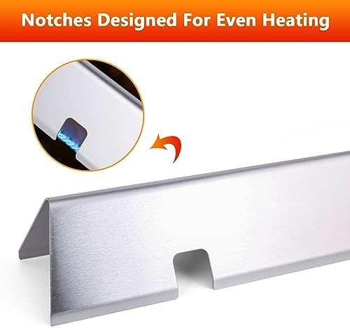 Uniflasy 7635 15.3 inch Flavorizer Bars for Weber Spirit I&II 200 Series, Spirit E210 S210 E220 S220 Gas Grills with Front Control Knobs, Weber GS4 Grill Parts, 16GA Stainless Steel Grill Heat Plates - Image 4