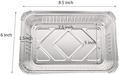 Waytiffer 20Pack Drip Pans Compatible with Weber Grills Spirit Gas Grills, Q Grills, Genesis and Genesis II LX 200 300 Series,Disposable Aluminum Foil BBQ Grease Trays, 8.5 x 6 Inch (Pack of 2) - Image 2