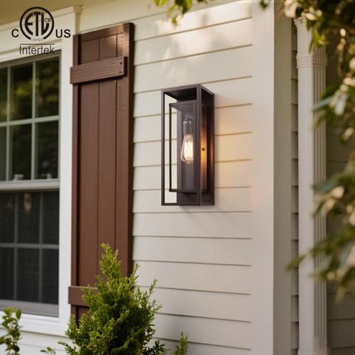 mirrea 18" Modern Outdoor Porch Wall Light, Oil Rubbed Bronze, 2 Pack - Image 5