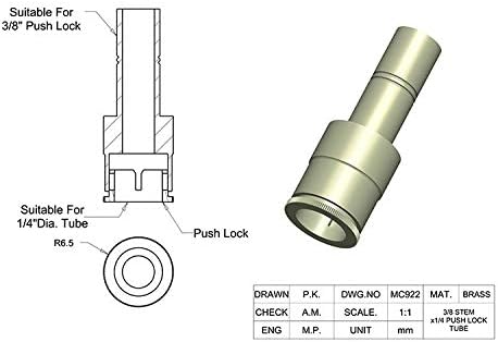 Misting Fittings (3/8'' Male Thread to 1/4'' Push Lock Tube)-Pack of 5 - Image 2