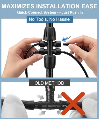 26FT Main Tube 1/2" Drip Irrigation System Kit with 30 Adjustable Nozzles - Image 4