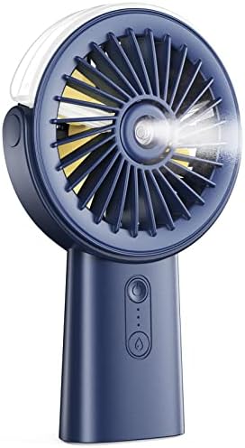 Otlonpe Handheld Misting Fan Portable, Small Personal Hand Held Rechargeable Mist Fan Water Spray, 4000mAh Battery Operated Hand Mister Fans 3-Speed, 4-15 Hrs Runtime for Travel Home Office Outdoor by OTLONPE