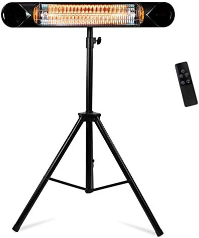 Briza Infrared Electric Patio Heater - Indoor/Outdoor Heater - Portable Wall/Garage Heater - 1500W - use with Stand - Mount to Ceiling/Wall) by Briza