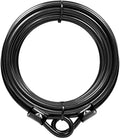 MARQUE Security Steel Cable - 3/8 inch (10 mm) Thick (4', 7', 15', 20' or 30') Vinyl Coated Braided Steel Cable with Double Sealed Looped Ends for U-Lock, Padlock, Disc Lock (30 FT) by Marque