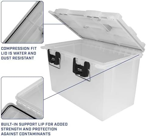 Sheffield 12763 XL Transparent Storage Bins With Lids, 2-Pack Stackable Storage Bins, Made in USA, Lockable and Water-Resistant Containers with Lids, Plastic Containers for Home, Classroom, and Dorm - Image 4