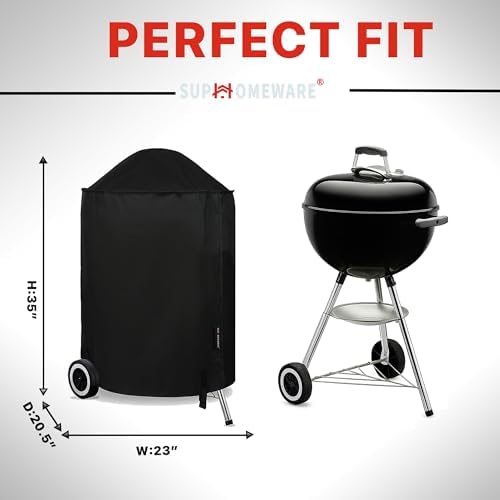 Suphomeware 18 Inch Kettle Grill Cover for Weber Original Charcoal Grills - Image 2