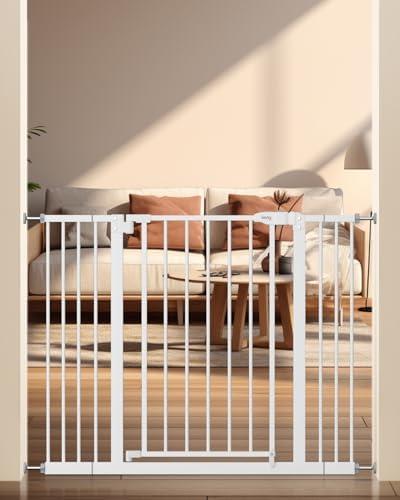 keny 29"-42.5" Baby Gate for Stairs, Auto Close Safety Dog Gate by keny