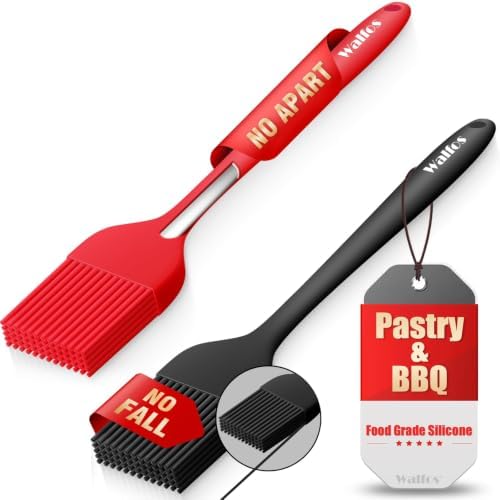 Walfos Pastry Brush, 600℉ Heat Resistant Silicone Basting Small Brush For Baking Cooking BBQ Kitchen king, Desserts, BPA Free&Dishwasher Safe by Walfos