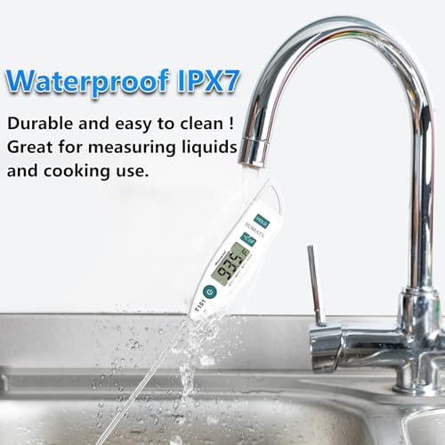BOMATA Digital Water Thermometer for Liquid, Meat, Cooking, IPX7 Waterproof - Image 2