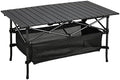 WUROMISE Lightweight Aluminum Folding Camping Table (37.13” x 21.57” x 19.69”), Portable Roll-Up Design for Outdoor, Camping, Beach, BBQ, Patio, and Picnic, Durable & Waterproof with Carrying Bag by WUROMISE