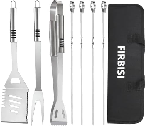 BBQ Grilling Tools Set,Stainless Steel Grilling Accessories Kit for Men Gift,8pc BBQ Grill Utensils Gift Kit with Carrying Case BBQ Tools Grill Tools Set for Backyard Outdoor Grill Cooking Utensils by Unknown