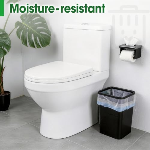 5 Pack Small Trash Can, Plastic Wastebaskets, 3.5 Gallon Small Garbage Can for Bathroom, Bedroom, Kitchen, Offices, Black - Image 6