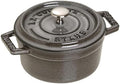 Staub Cast Iron 0.25-qt Mini Round Cocotte - Graphite Grey, Made in France by Unknown