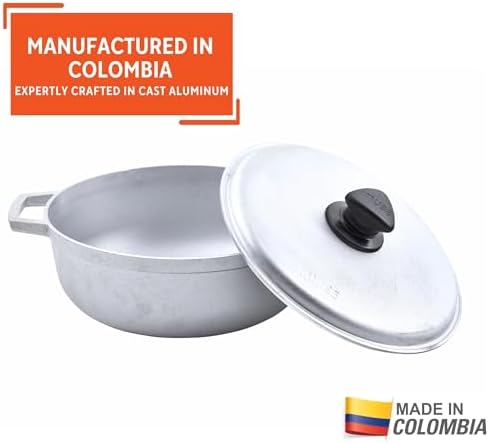 IMUSA Traditional Caldero made in Colombia with Lid, 4.8 Quart, Silver - Image 3